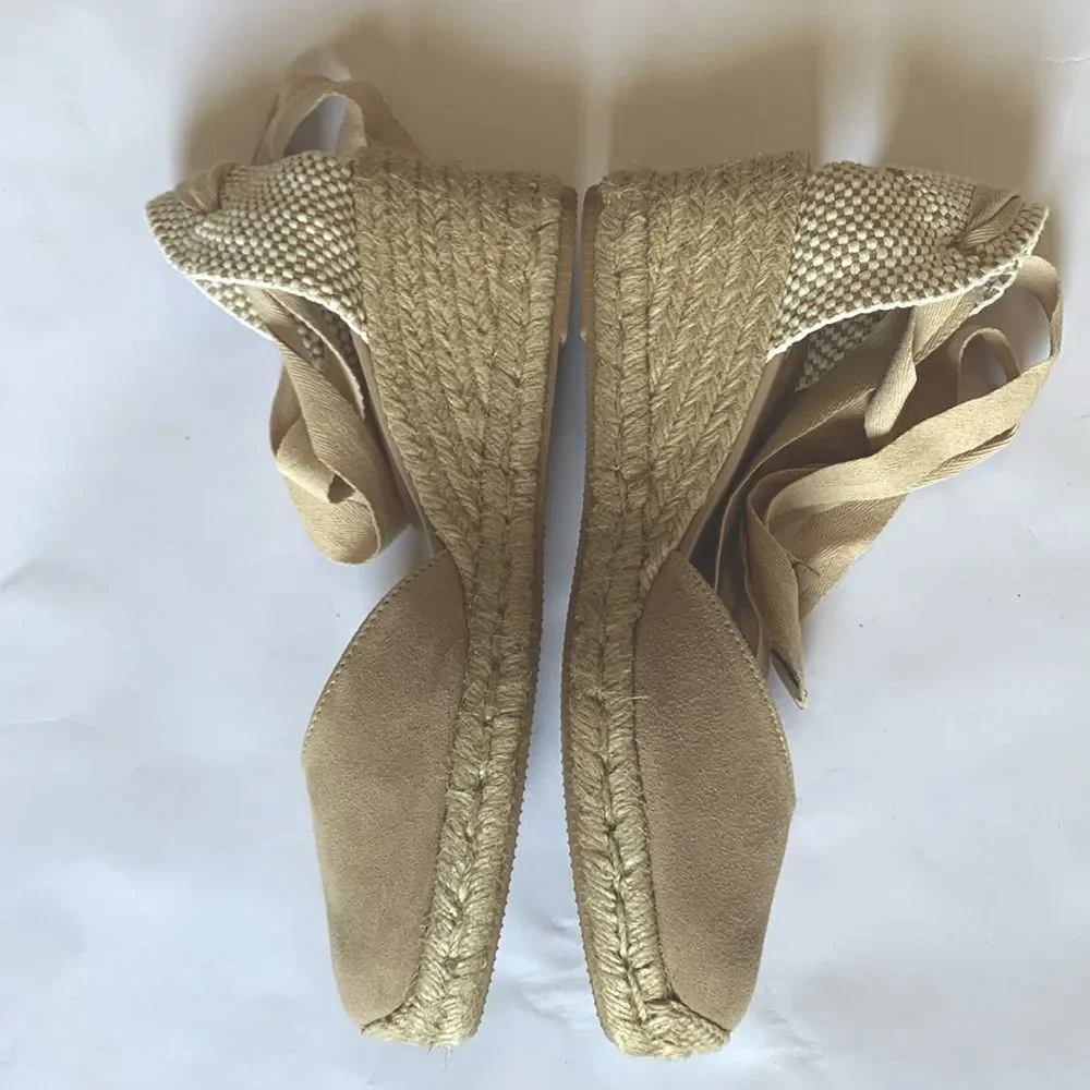 LK Bennett Maureen Trench Suede Espadrilles Size 11.5